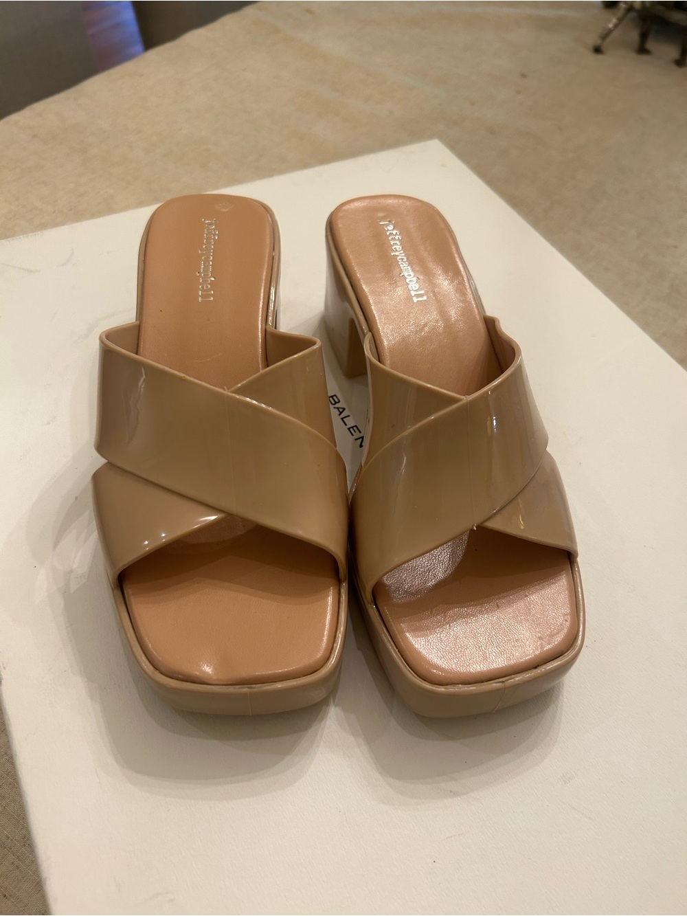 Jeffrey Campbell Bubblegum Platform Sandals Nude color,  size 8